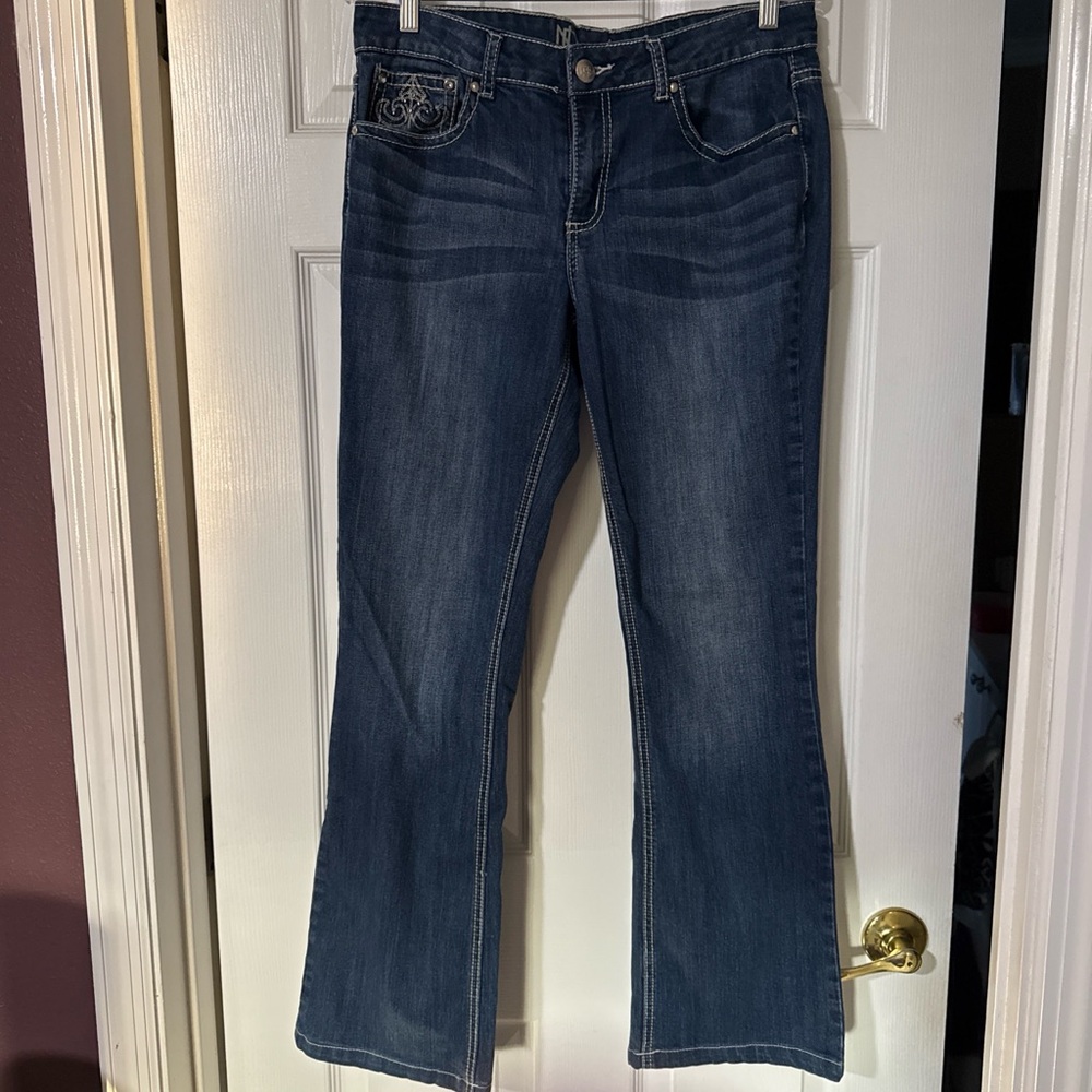 Women's Dark Indigo Bootcut Jeans - Stretch Denim